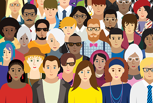 Transkulturelle Ambulanz Illustration von multikulturellen Personen